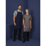 Tablier bavette en coton Southside bleu marine — BB686