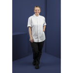 Veste de cuisine mixte col officier Southside blanche M — BB702-M