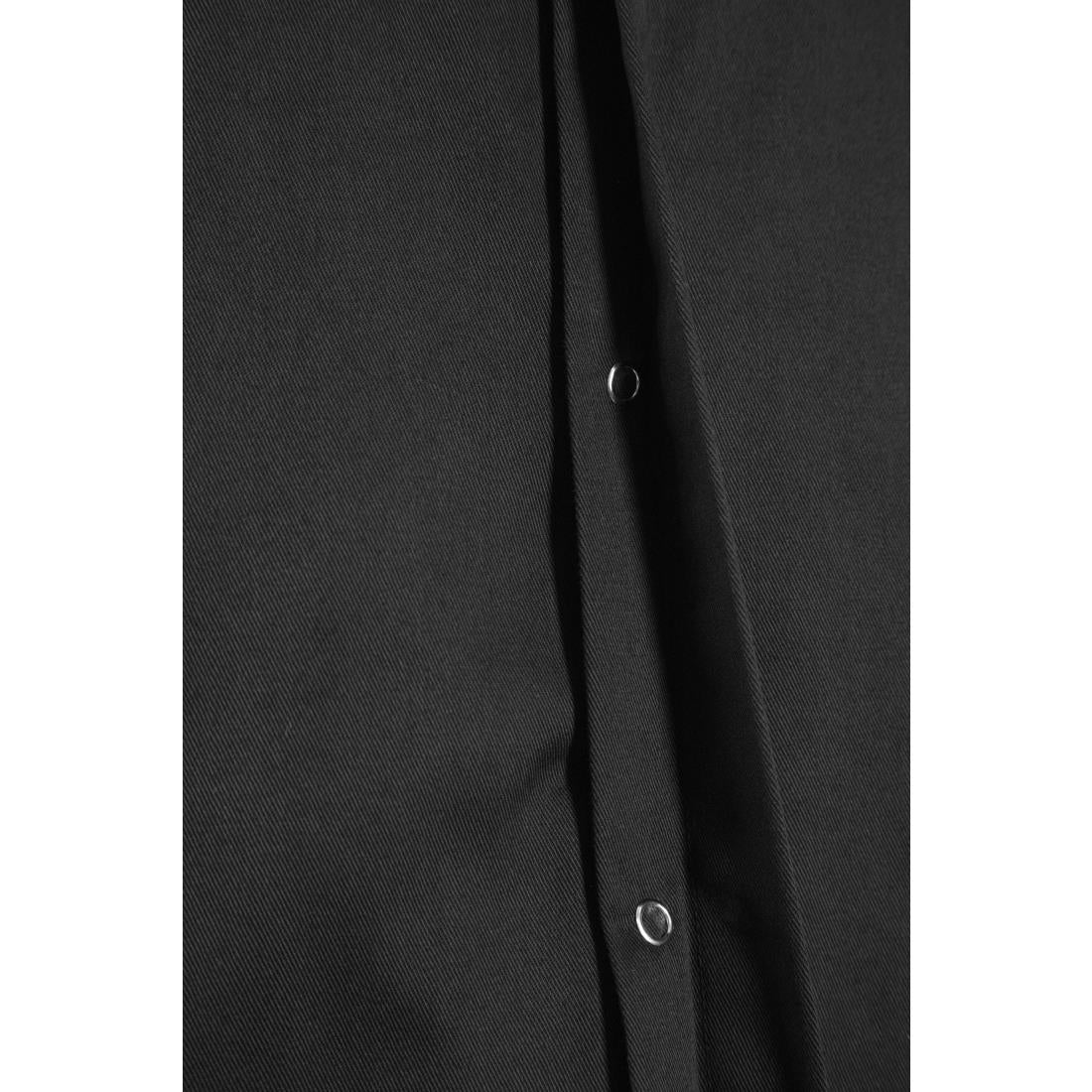 Veste de cuisine mixte col officier Southside noire L — BB711-L