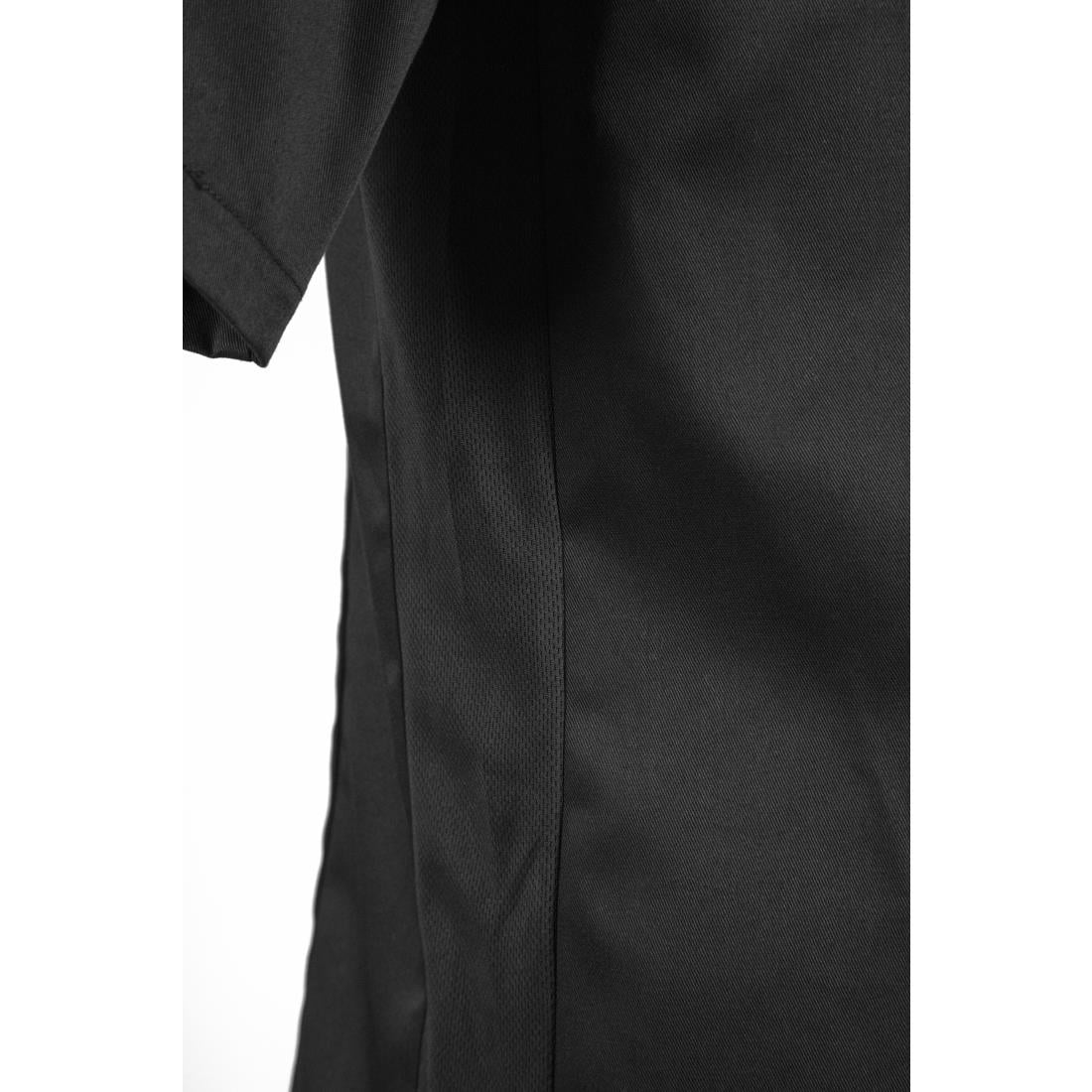 Veste de cuisine mixte col officier Southside noire XL — BB711-XL