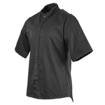 Veste de cuisine mixte col officier Southside noire L — BB711-L