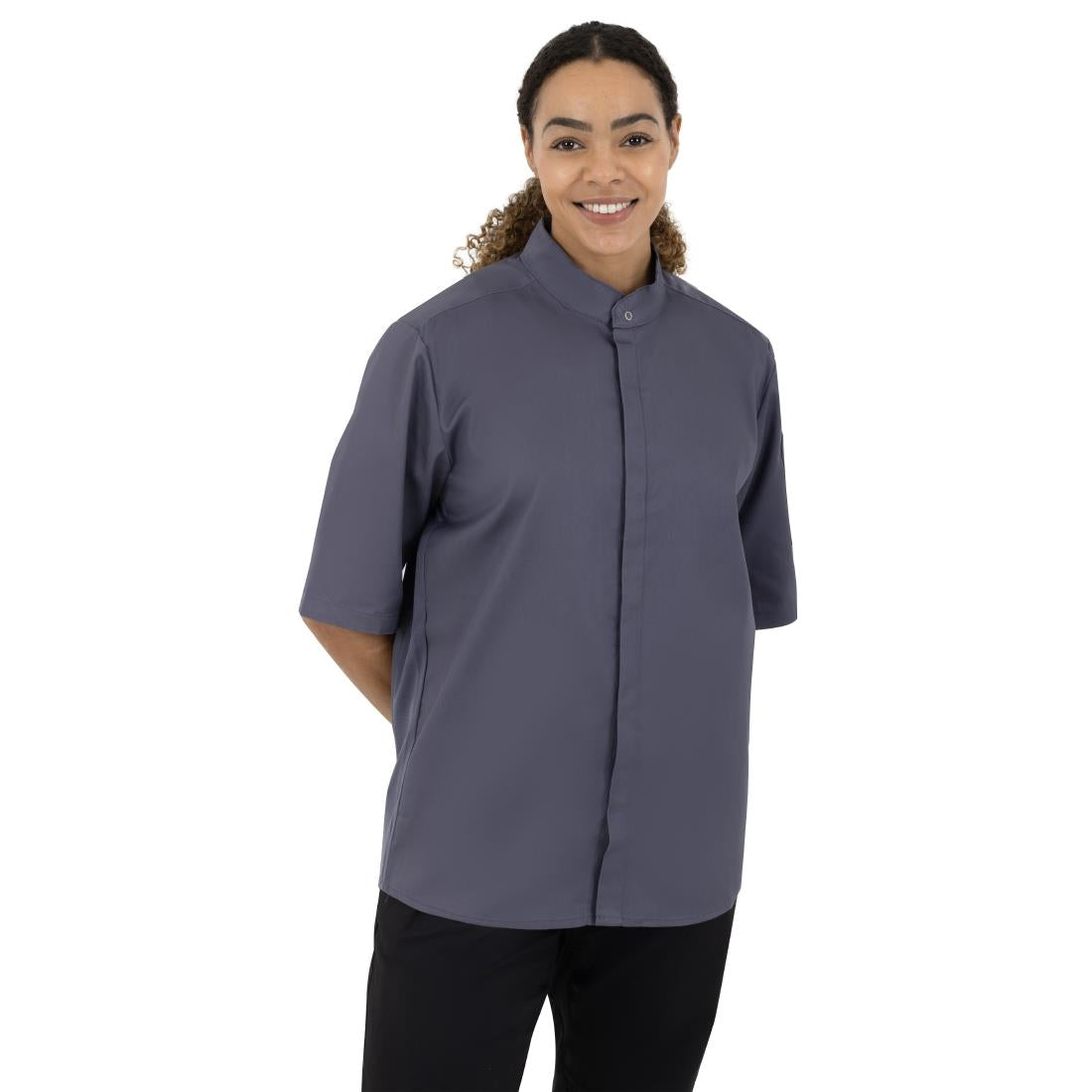Veste col officier Southside gris anthracite - Taille M — BB712-M
