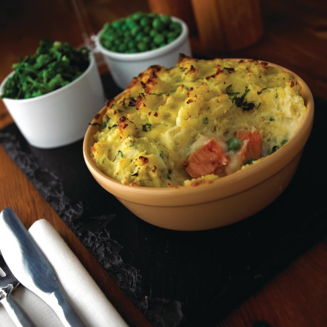 Plats à gratin ronds Olympia Stoneware 156mm (lot de 6) — C027
