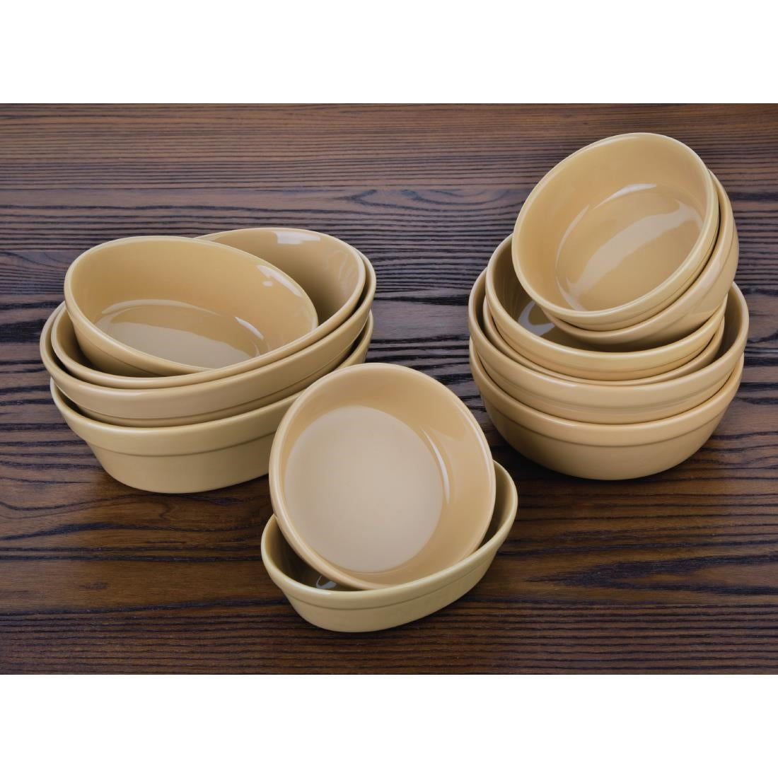 Plats à gratin ronds Olympia Stoneware 156mm (lot de 6) — C027