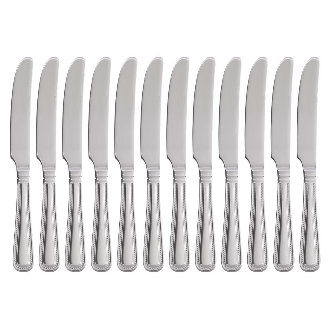 Couteaux de table manche solide Olympia Bead (lot de 12) — C125