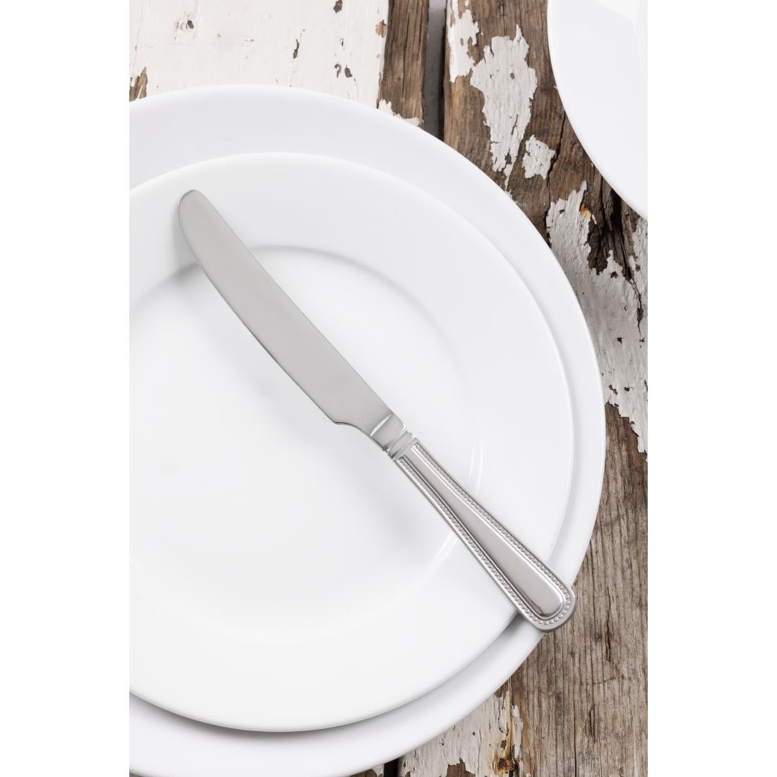 Couteaux de table manche solide Olympia Bead (lot de 12) — C125