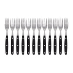 Fourchettes à viande Olympia manche noir (lot de 12) — C135