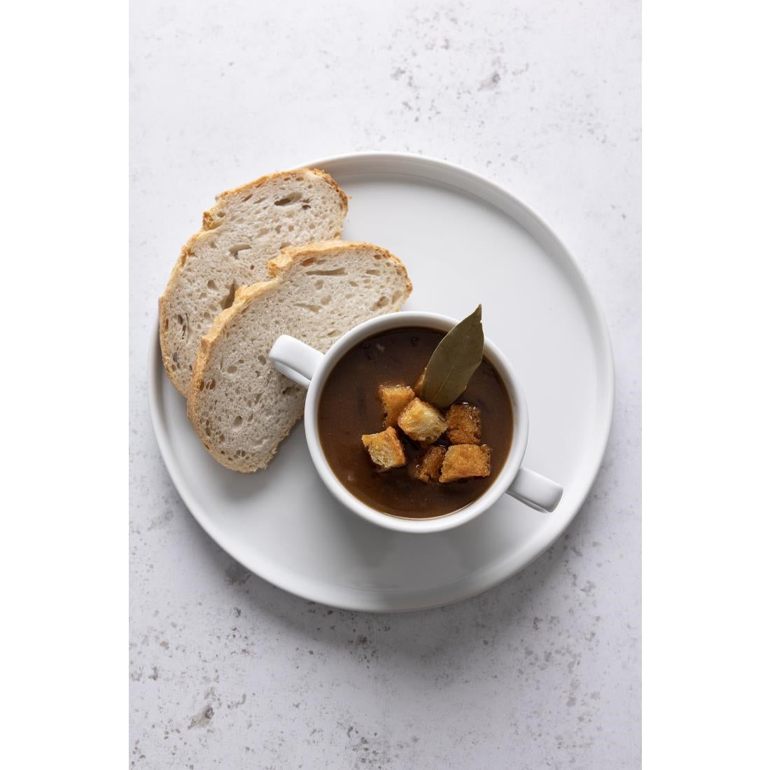 Bols à soupe avec anses Olympia Whiteware 400ml (lot de 6) — C239