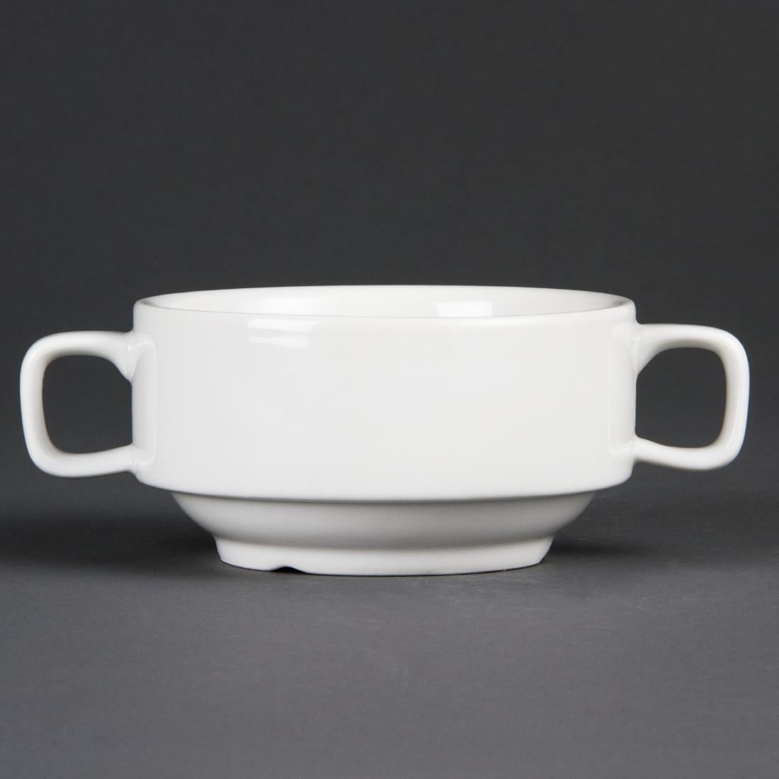 Bols à soupe avec anses Olympia Whiteware 400ml (lot de 6) — C239