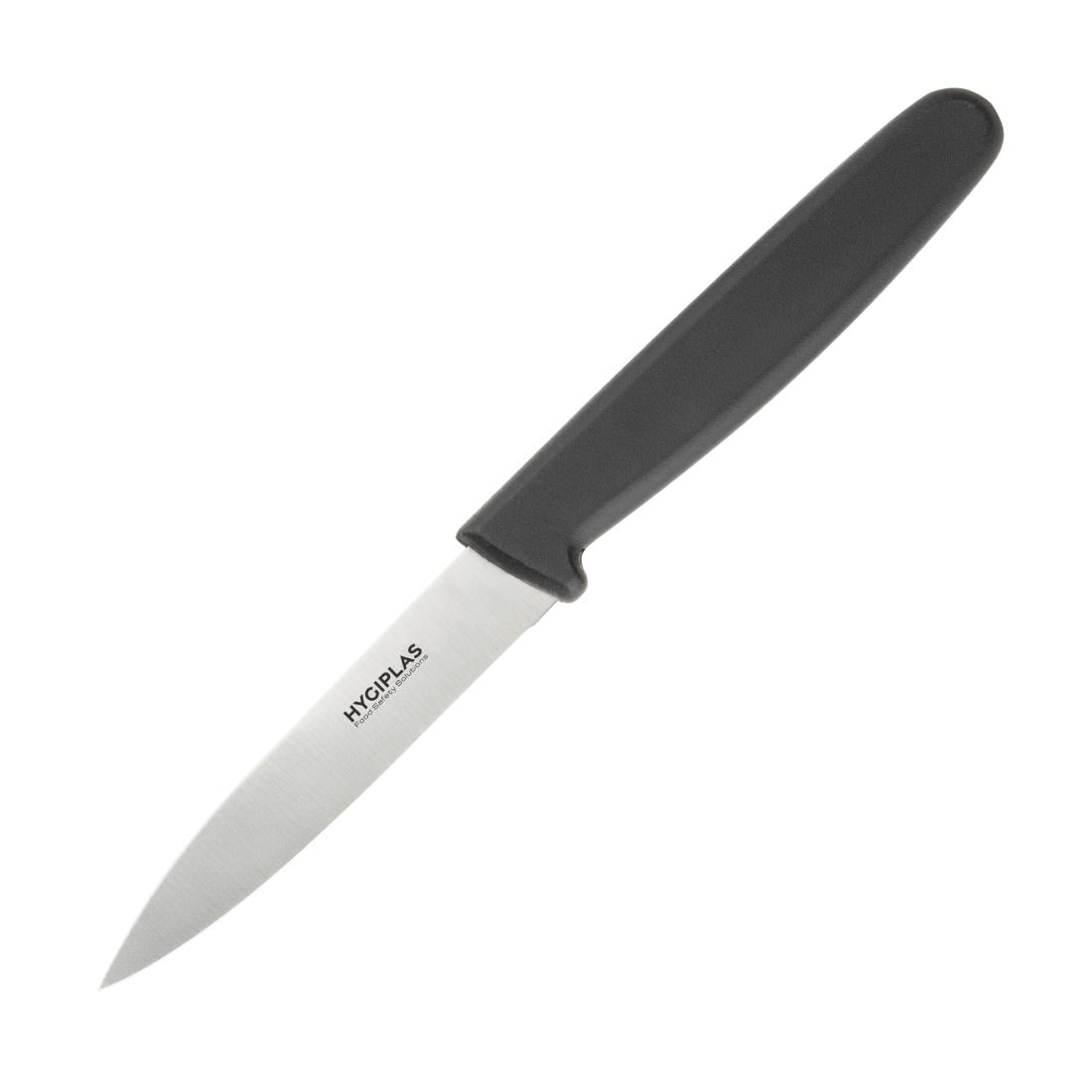 Couteau d'office lame droite Hygiplas noir 85mm — C268