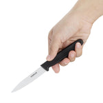Couteau d'office lame droite Hygiplas noir 85mm — C268