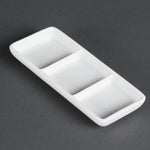 Plats 3 compartiments Olympia Whiteware (lot de 12) — C336