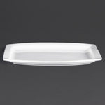 Assiettes rectangulaires Olympia Whiteware 320mm (lot de 6) — C361