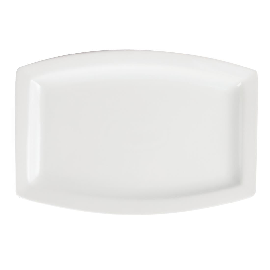 Assiettes rectangulaires Olympia Whiteware 320mm (lot de 6) — C361