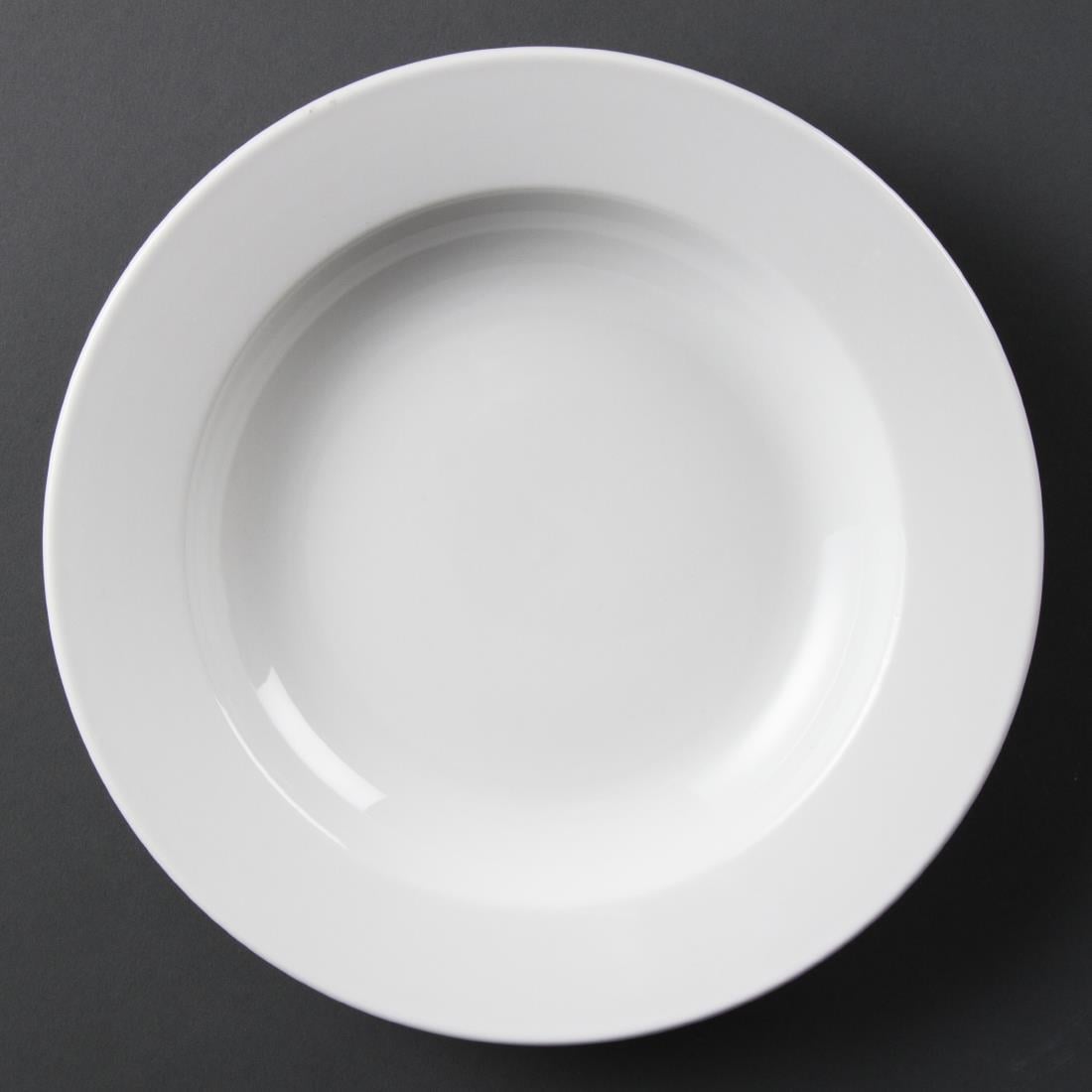 Assiettes Creuses Blanches Olympia 270mm (lot de 6) — C363
