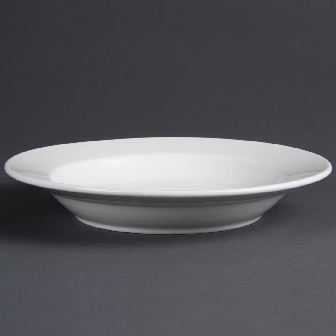 Assiettes Creuses Blanches Olympia 270mm (lot de 6) — C363