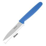 Couteau d'office Hygiplas bleu 75 mm — C544