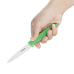 Couteau d office Hygiplas vert 7,5 cm — C545