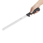 Couteau à trancher denté Hygiplas noir 300mm — C580