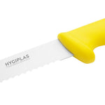 Couteau à trancher denté Hygiplas jaune 248mm — C810