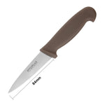 Couteau d'office Hygiplas marron 90 mm — C840