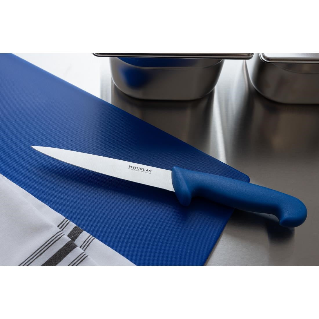 Couteau à filet Hygiplas bleu 150mm — C853
