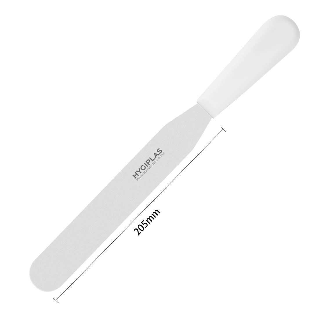 Couteau spatule droit Hygiplas blanc 203mm — C870