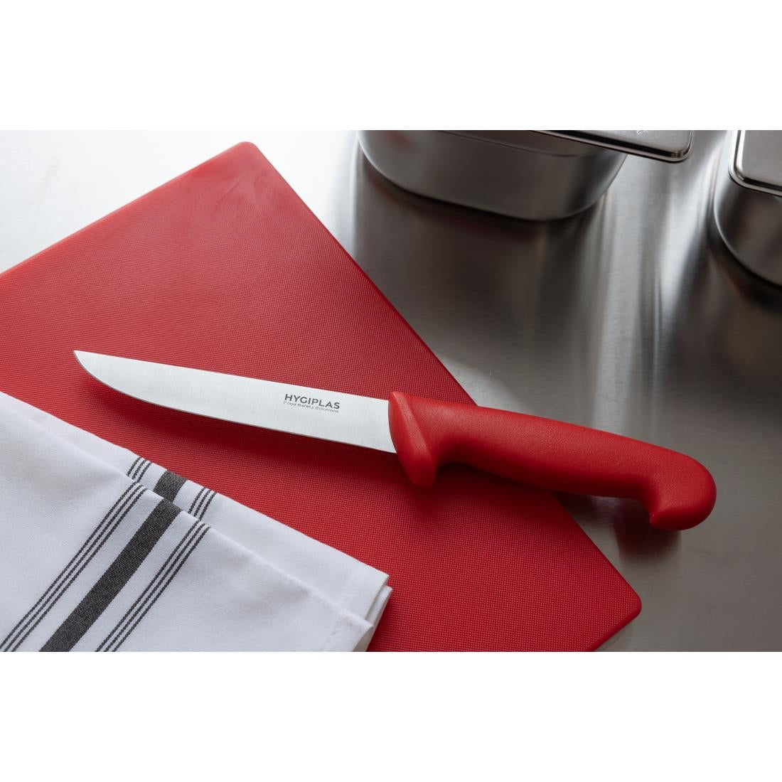 Couteau à désosser à lame rigide Hygiplas rouge 152mm — C890