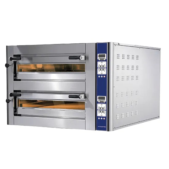 Four à pizza électrique pour 6+6 pizzas diametre 350 mm, contrôle électronique