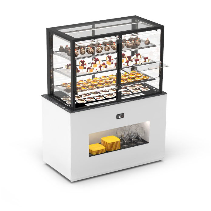 Buffet Chaud Sayl Integra Sahara – Vitrine Supérieure – Accès Avant et Arrière – 1300x700x1720 mm
