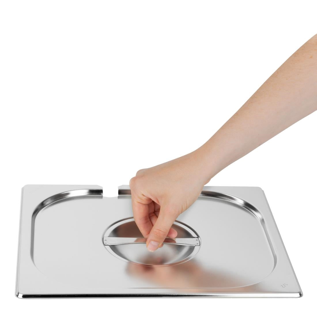 Couvercle inox avec encoche Vogue GN 1/2 — CB171