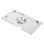 Couvercle inox avec encoche Vogue GN 1/3 — CB173