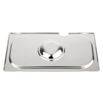 Couvercle inox avec encoche Vogue GN 1/3 — CB173