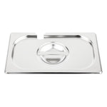Couvercle inox avec encoche Vogue GN 1/4 — CB174