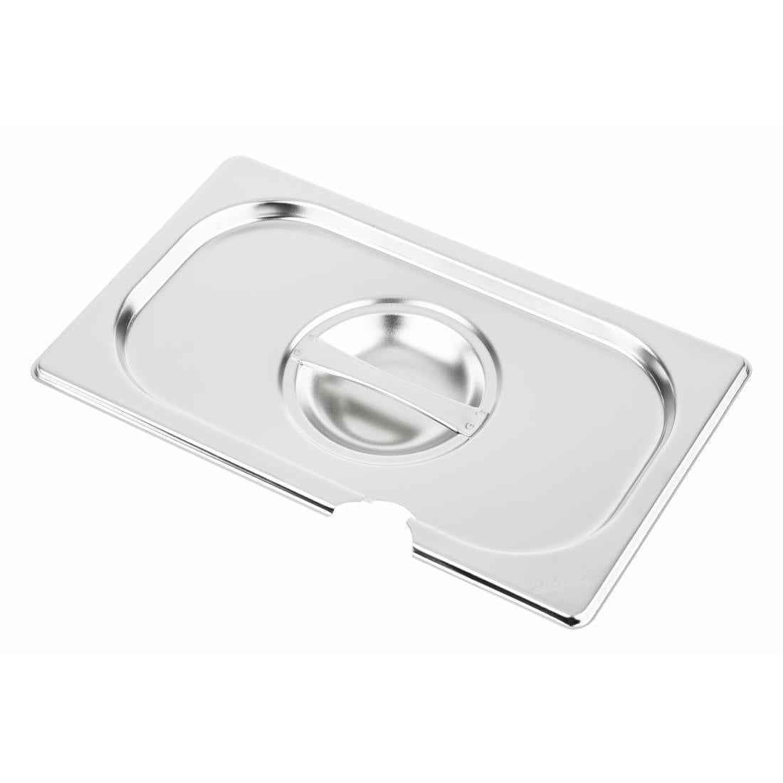 Couvercle inox avec encoche Vogue GN 1/4 — CB174