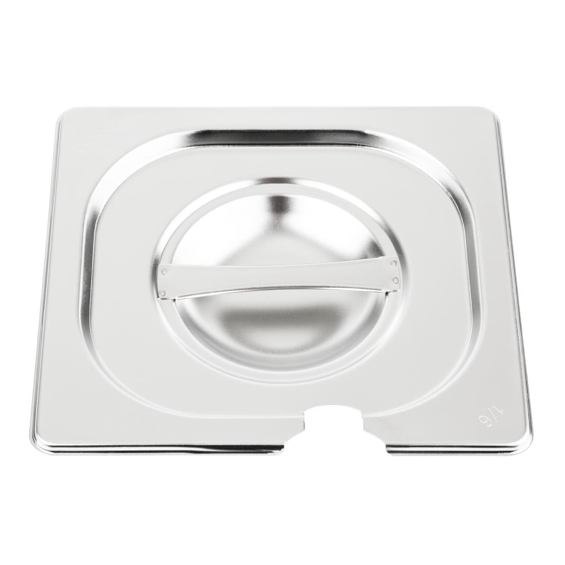 Couvercle inox avec encoche Vogue GN 1/6 — CB175