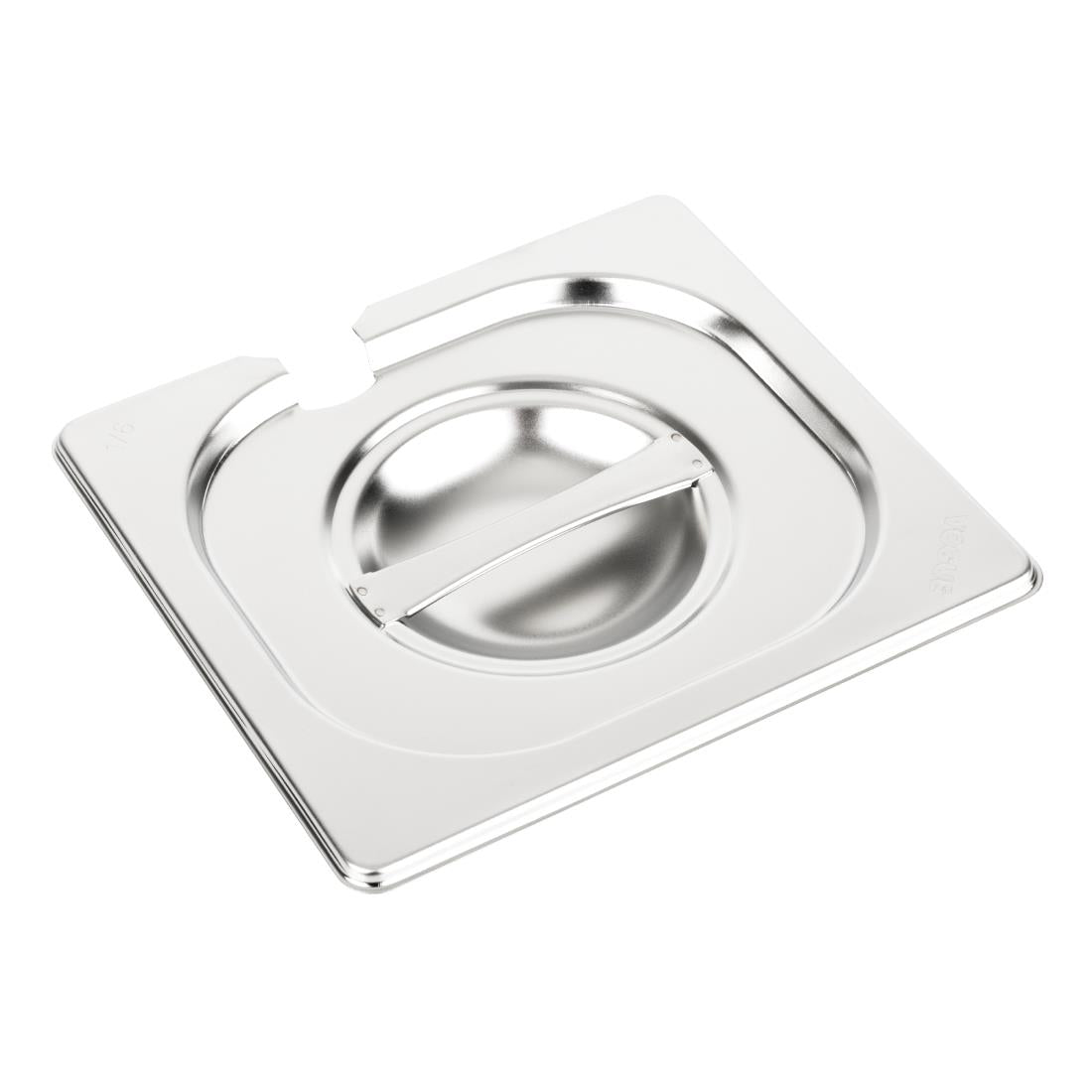 Couvercle inox avec encoche Vogue GN 1/6 — CB175