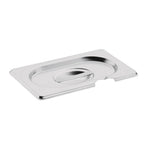 Couvercle inox avec encoche Vogue GN 1/9 — CB176