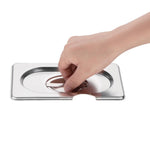 Couvercle inox avec encoche Vogue GN 1/9 — CB176