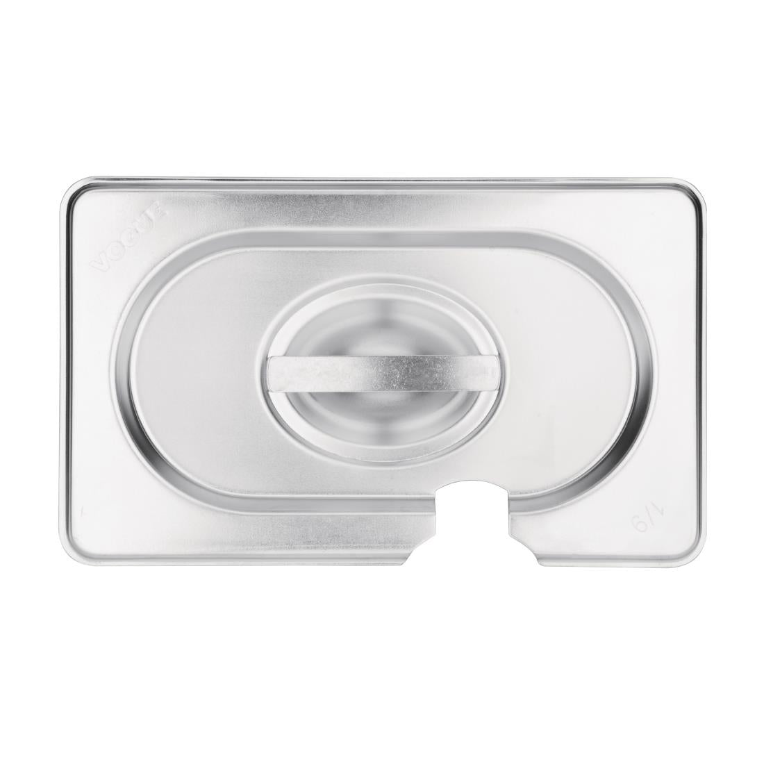 Couvercle inox avec encoche Vogue GN 1/9 — CB176