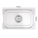 Couvercle inox GN 1/1 avec poignée Vogue — CB181