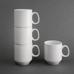 Mugs empilables blancs 284ml Olympia (lot de 12) — CB461