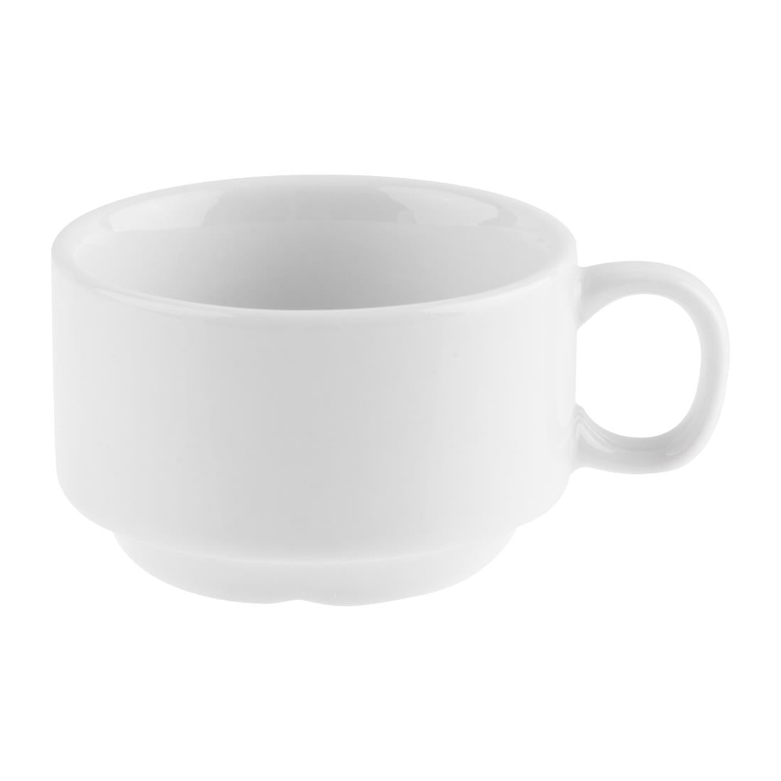Tasses à espresso empilables Olympia Whiteware 85ml (lot de 12) — CB471