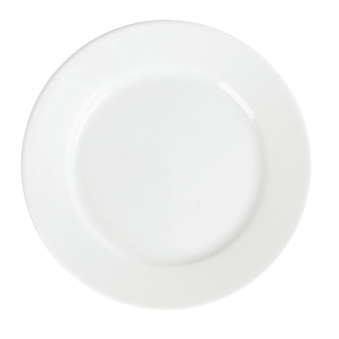 Assiettes À Bord Large Blanches Olympia 202mm (lot de 12) — CB479