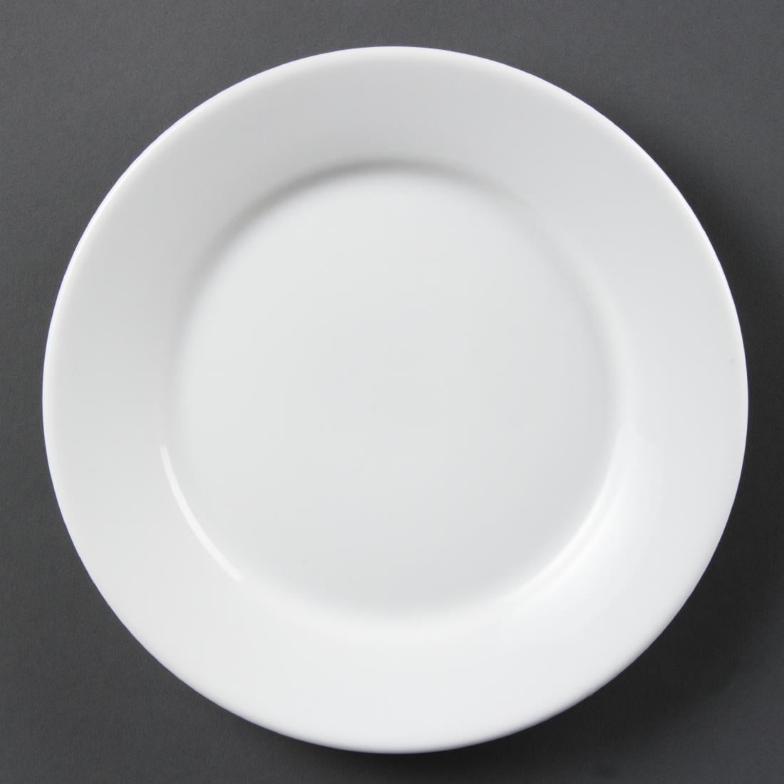 Assiettes à bord large Olympia Whiteware 230mm (lot de 12) — CB480