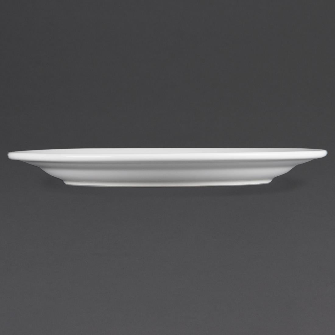 Assiettes À Bord Large Blanches Olympia 250mm (lot de 12) — CB481