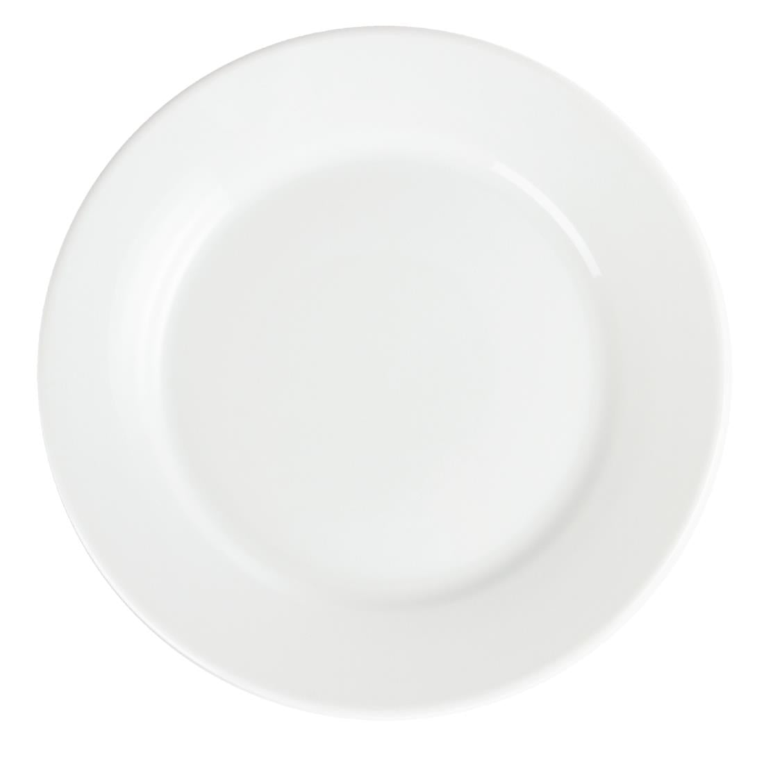 Assiettes À Bord Large Blanches Olympia 250mm (lot de 12) — CB481