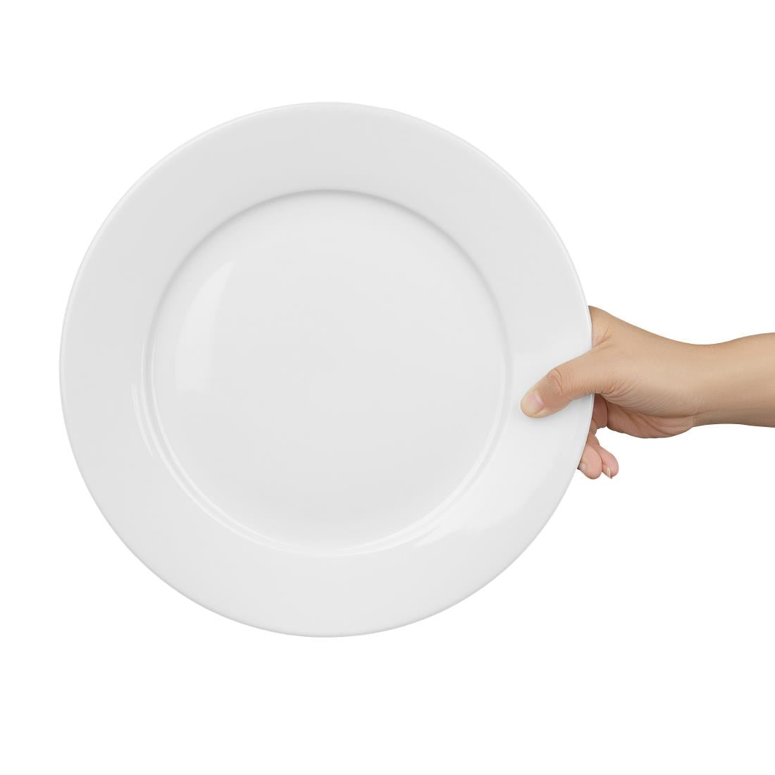 Assiettes À Bord Large Blanches Olympia 280mm (lot de 6) — CB482