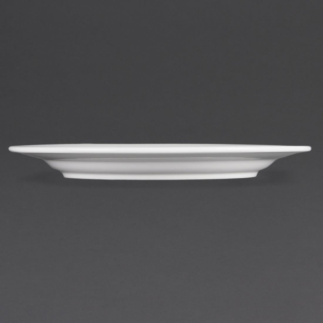 Assiettes À Bord Large Blanches Olympia 280mm (lot de 6) — CB482