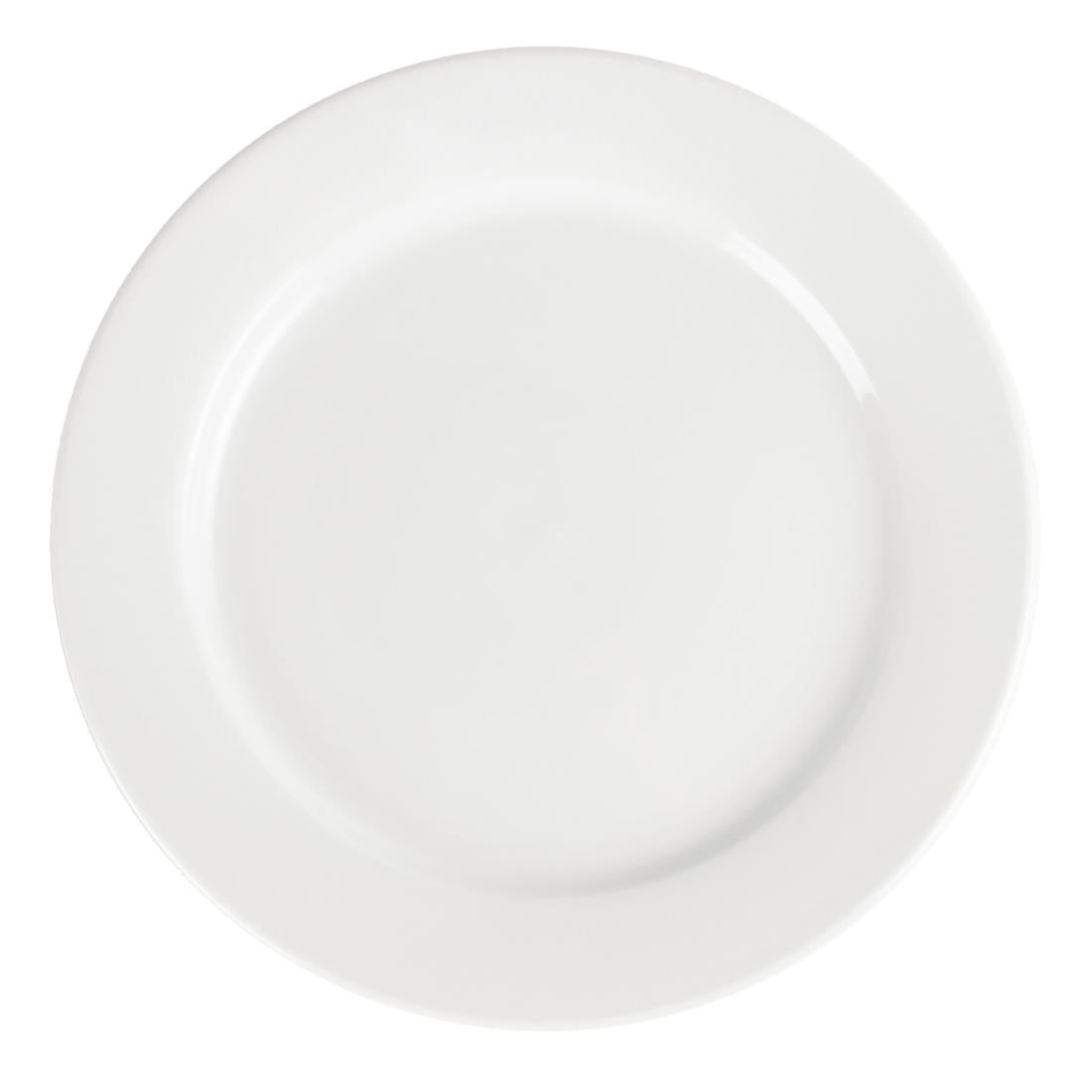 Assiettes À Bord Large Blanches Olympia 280mm (lot de 6) — CB482
